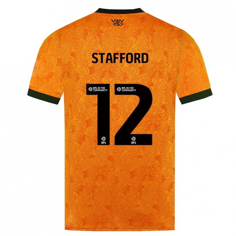 Danxen Dames Ollie Stafford #12 Oranje Zwart Thuisshirt Thuistenue 2026/27 T-Shirt