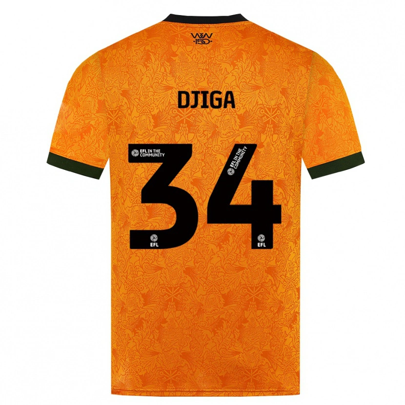 Danxen Dames Nasser Djiga #34 Oranje Zwart Thuisshirt Thuistenue 2026/27 T-Shirt