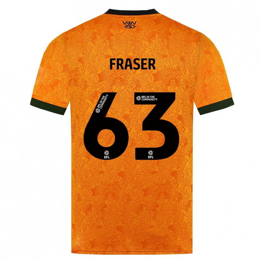 Danxen Dames Nathan Fraser #63 Oranje Zwart Thuisshirt Thuistenue 2026/27 T-Shirt
