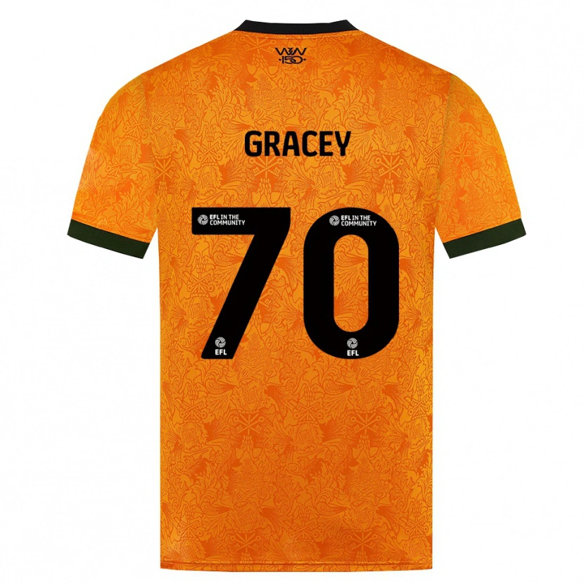 Danxen Dames Josh Gracey #70 Oranje Zwart Thuisshirt Thuistenue 2026/27 T-Shirt
