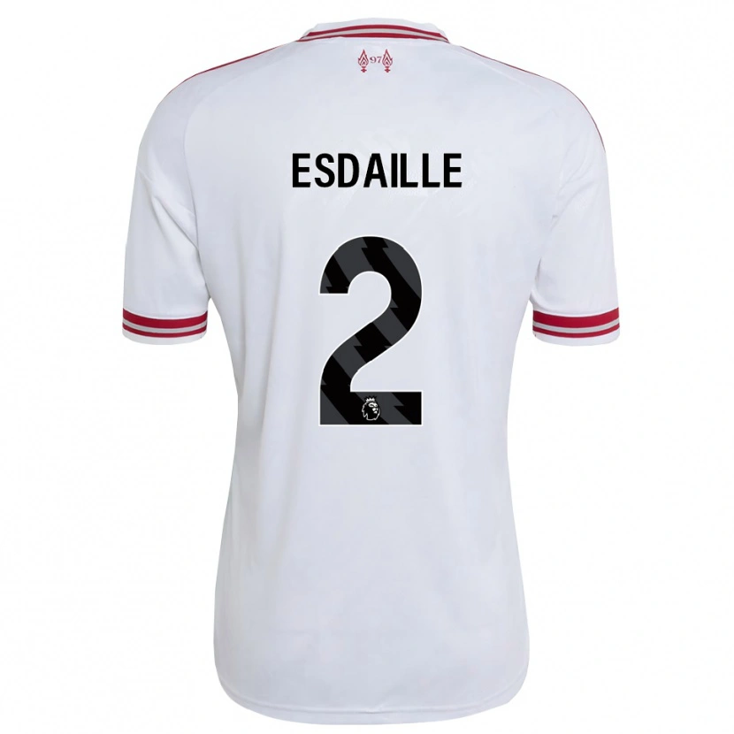 Danxen Dames Dj Esdaille #2 Rood Wit Uitshirt Uittenue 2026/27 T-Shirt