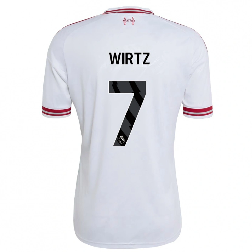 Danxen Dames Florian Wirtz #7 Rood Wit Uitshirt Uittenue 2026/27 T-Shirt
