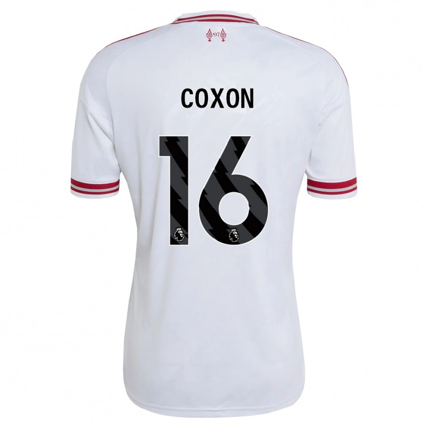 Danxen Dames Zak Coxon #16 Rood Wit Uitshirt Uittenue 2026/27 T-Shirt