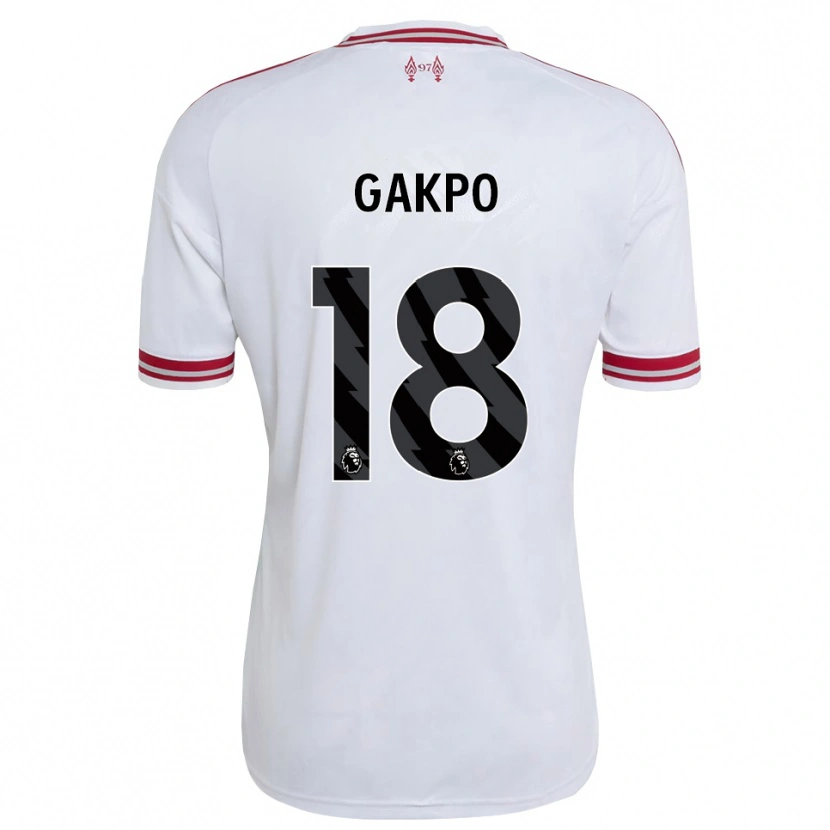 Danxen Dames Cody Gakpo #18 Rood Wit Uitshirt Uittenue 2026/27 T-Shirt