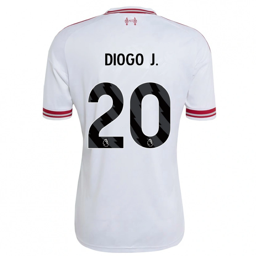Danxen Dames Diogo Jota #20 Rood Wit Uitshirt Uittenue 2026/27 T-Shirt