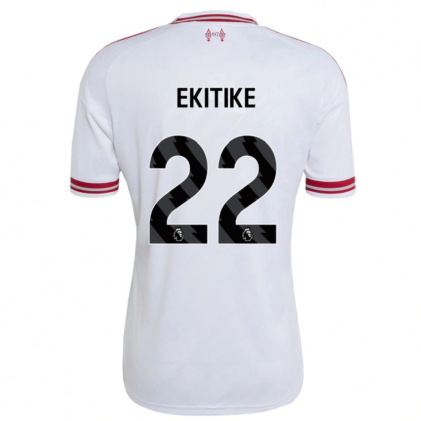 Danxen Dames Hugo Ekitiké #22 Rood Wit Uitshirt Uittenue 2026/27 T-Shirt