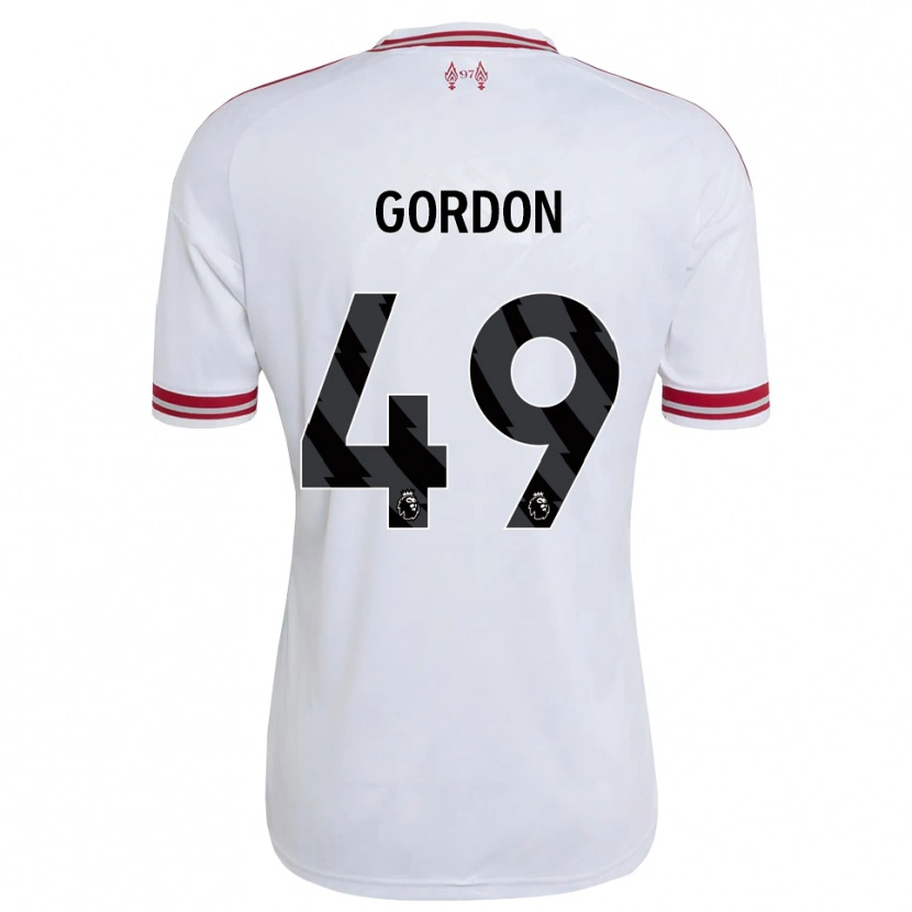 Danxen Dames Kaide Gordon #49 Rood Wit Uitshirt Uittenue 2026/27 T-Shirt