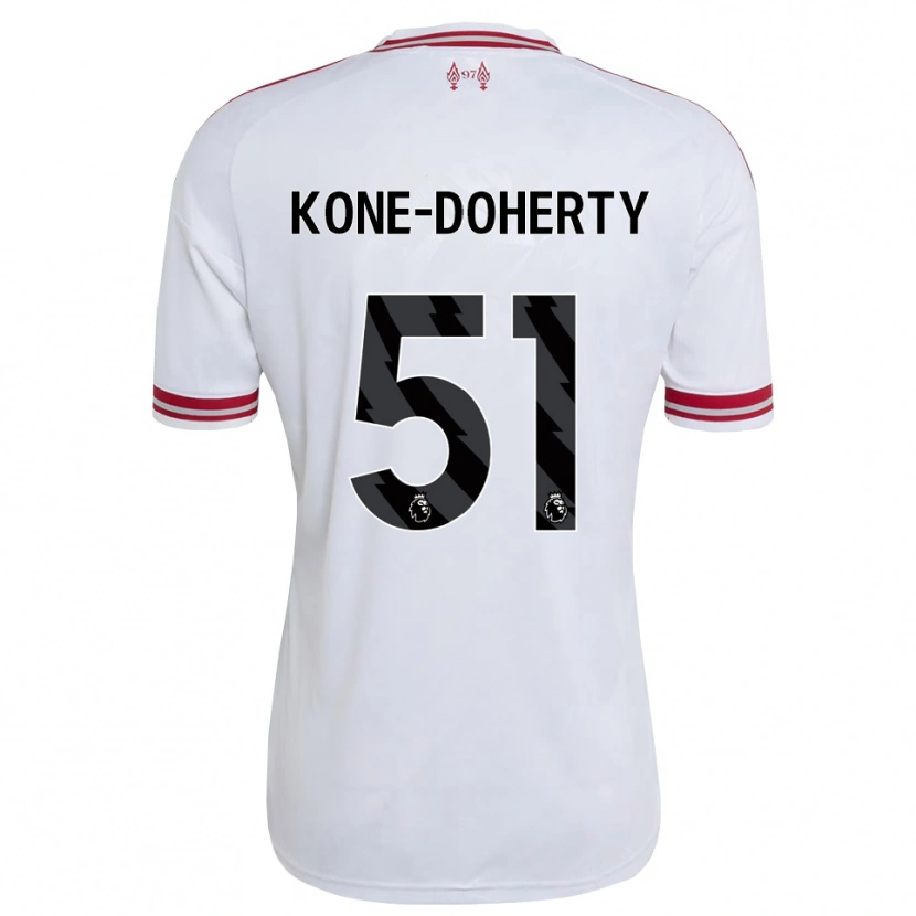 Danxen Dames Trent Kone-Doherty #51 Rood Wit Uitshirt Uittenue 2026/27 T-Shirt