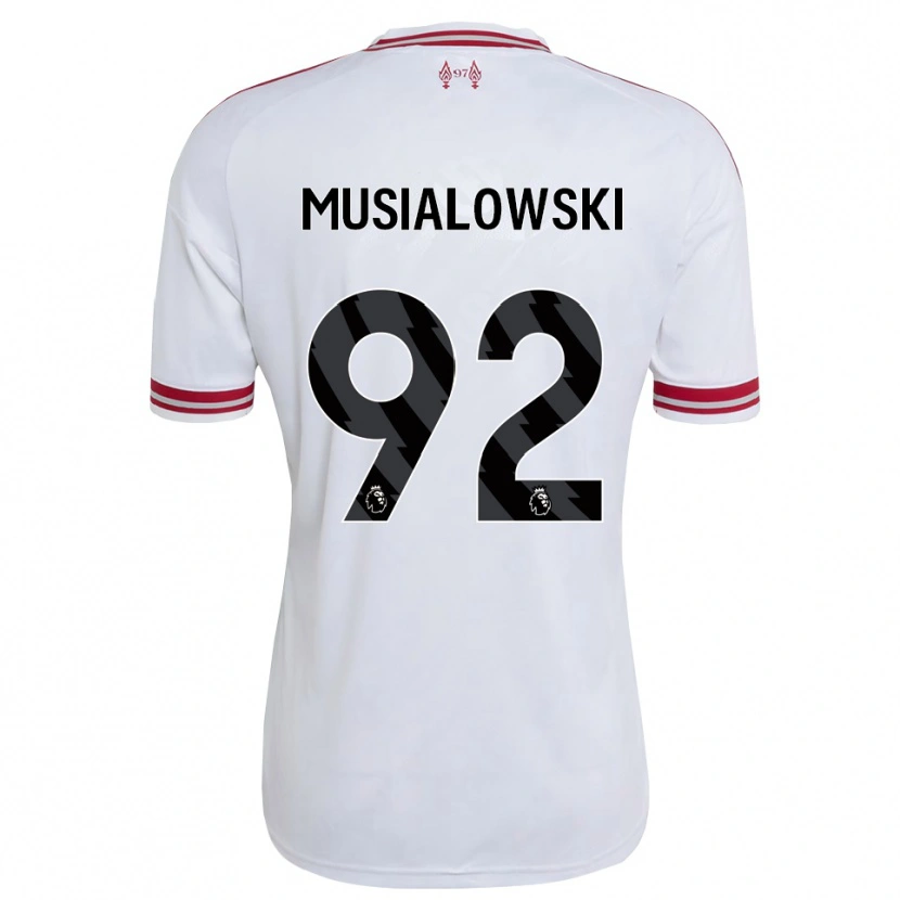 Danxen Dames Mateusz Musialowski #92 Rood Wit Uitshirt Uittenue 2026/27 T-Shirt