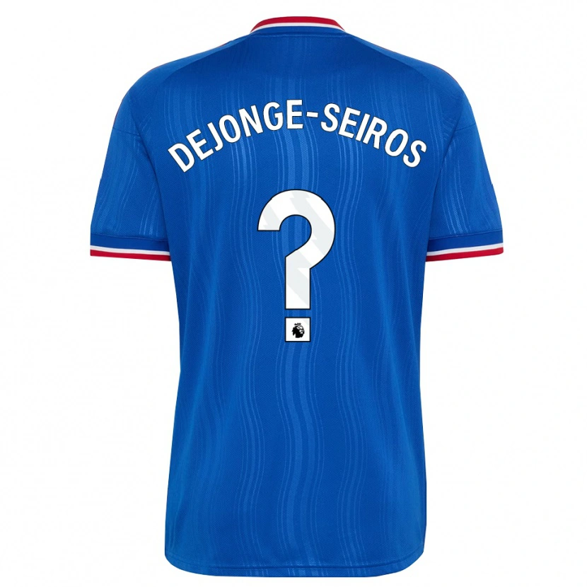 Danxen Dames Edson Dejonge-Seiros #0 Blauw Wit Rood Uitshirt Uittenue 2026/27 T-Shirt