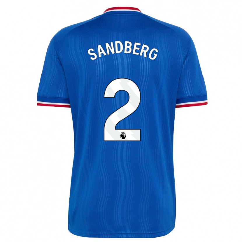 Danxen Dames Anna Sandberg #2 Blauw Wit Rood Uitshirt Uittenue 2026/27 T-Shirt