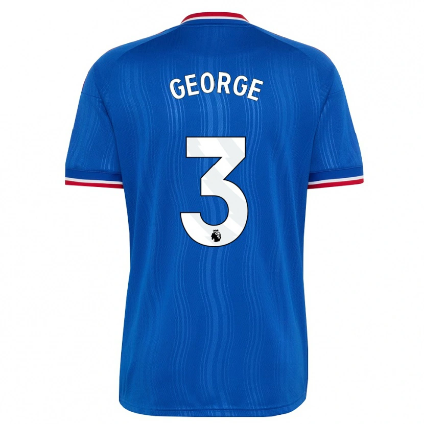 Danxen Dames Gabby George #3 Blauw Wit Rood Uitshirt Uittenue 2026/27 T-Shirt