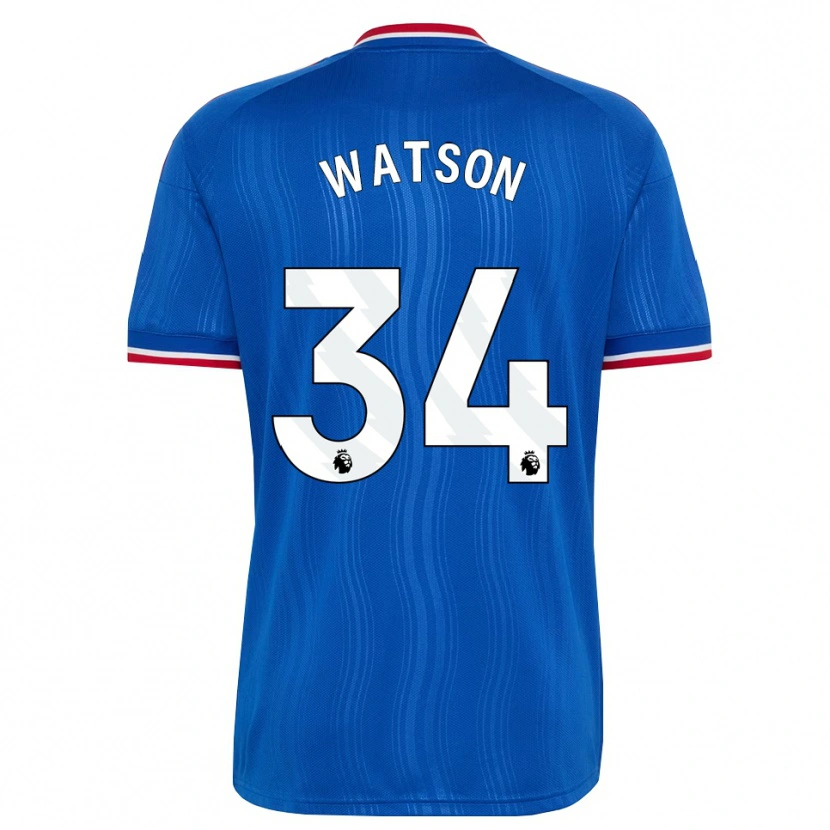 Danxen Dames Emma Watson #34 Blauw Wit Rood Uitshirt Uittenue 2026/27 T-Shirt