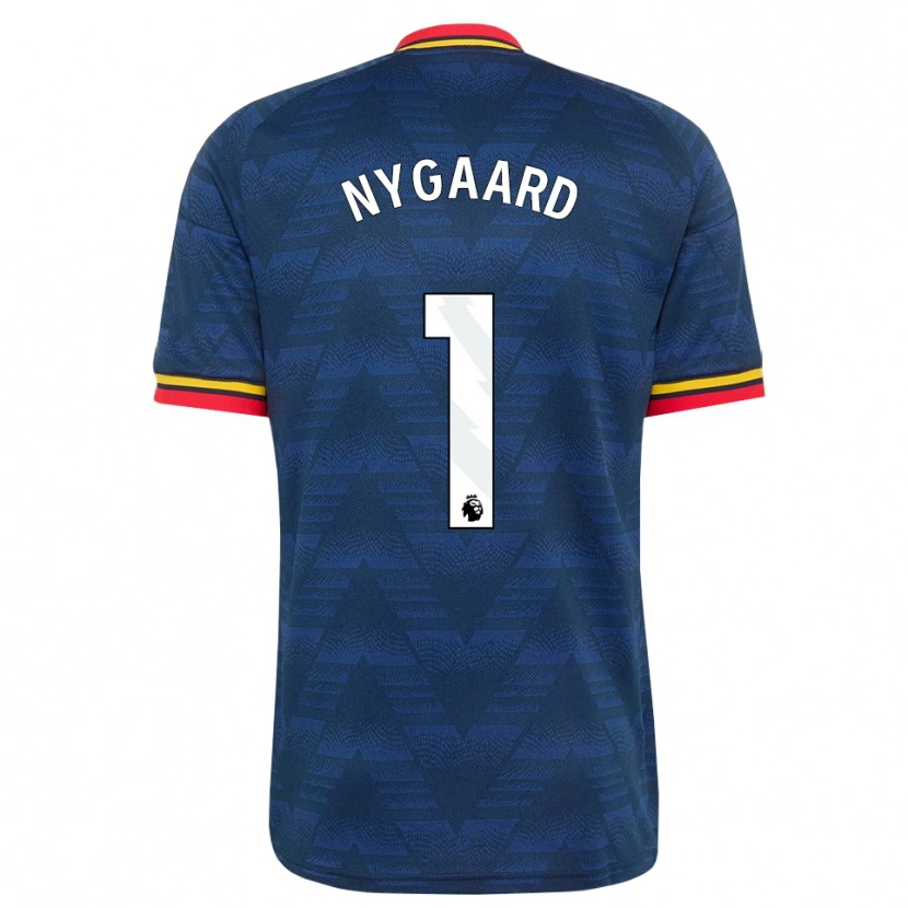 Danxen Dames Lucas Nygaard #1 Middernachtblauw Geel Rood Uitshirt Uittenue 2026/27 T-Shirt