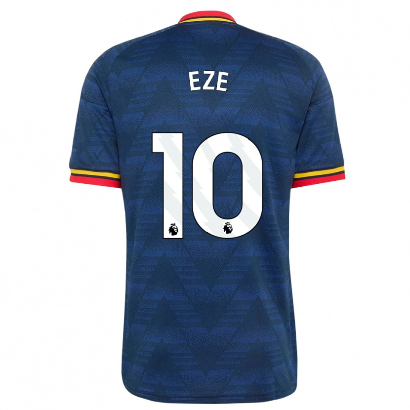 Danxen Dames Eberechi Eze #10 Middernachtblauw Geel Rood Uitshirt Uittenue 2026/27 T-Shirt