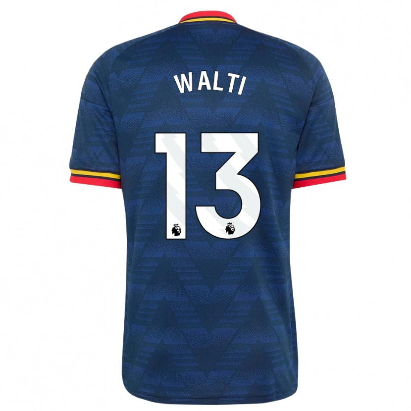Danxen Dames Lia Walti #13 Middernachtblauw Geel Rood Uitshirt Uittenue 2026/27 T-Shirt