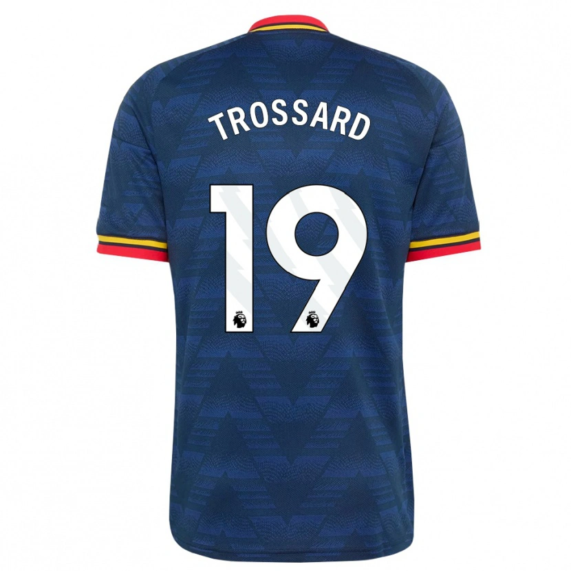 Danxen Dames Leandro Trossard #19 Middernachtblauw Geel Rood Uitshirt Uittenue 2026/27 T-Shirt