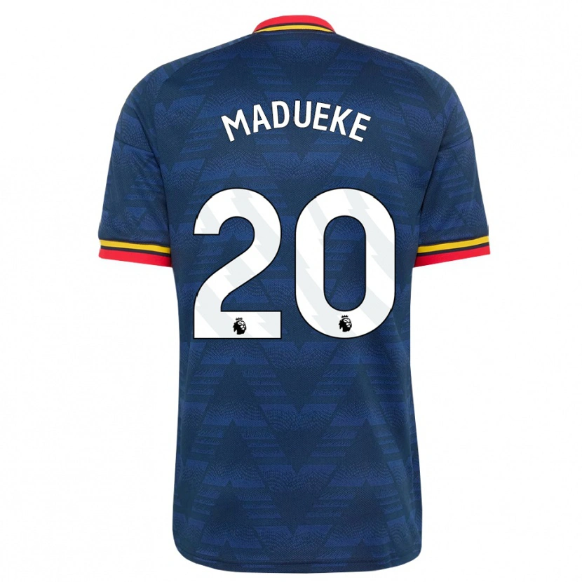 Danxen Dames Noni Madueke #20 Middernachtblauw Geel Rood Uitshirt Uittenue 2026/27 T-Shirt