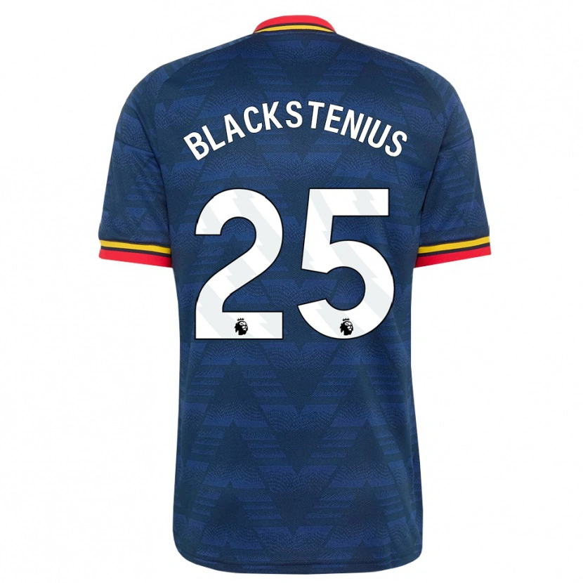 Danxen Dames Stina Blackstenius #25 Middernachtblauw Geel Rood Uitshirt Uittenue 2026/27 T-Shirt