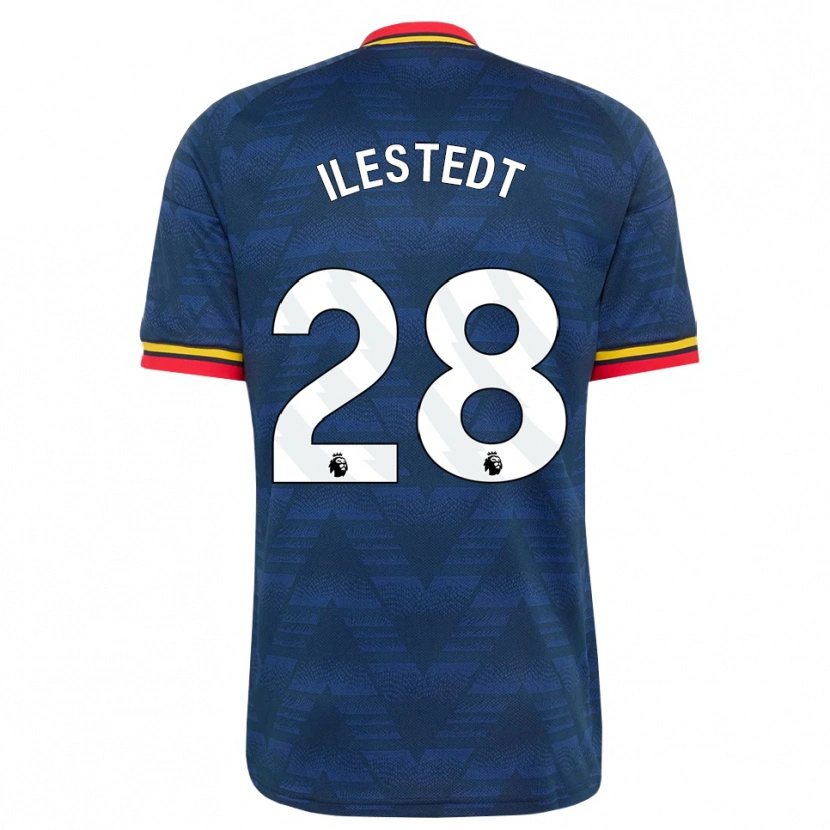 Danxen Dames Amanda Ilestedt #28 Middernachtblauw Geel Rood Uitshirt Uittenue 2026/27 T-Shirt