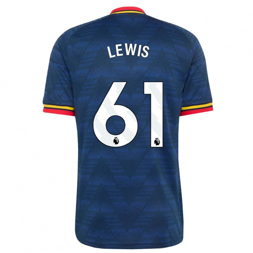 Danxen Dames George Lewis #61 Middernachtblauw Geel Rood Uitshirt Uittenue 2026/27 T-Shirt