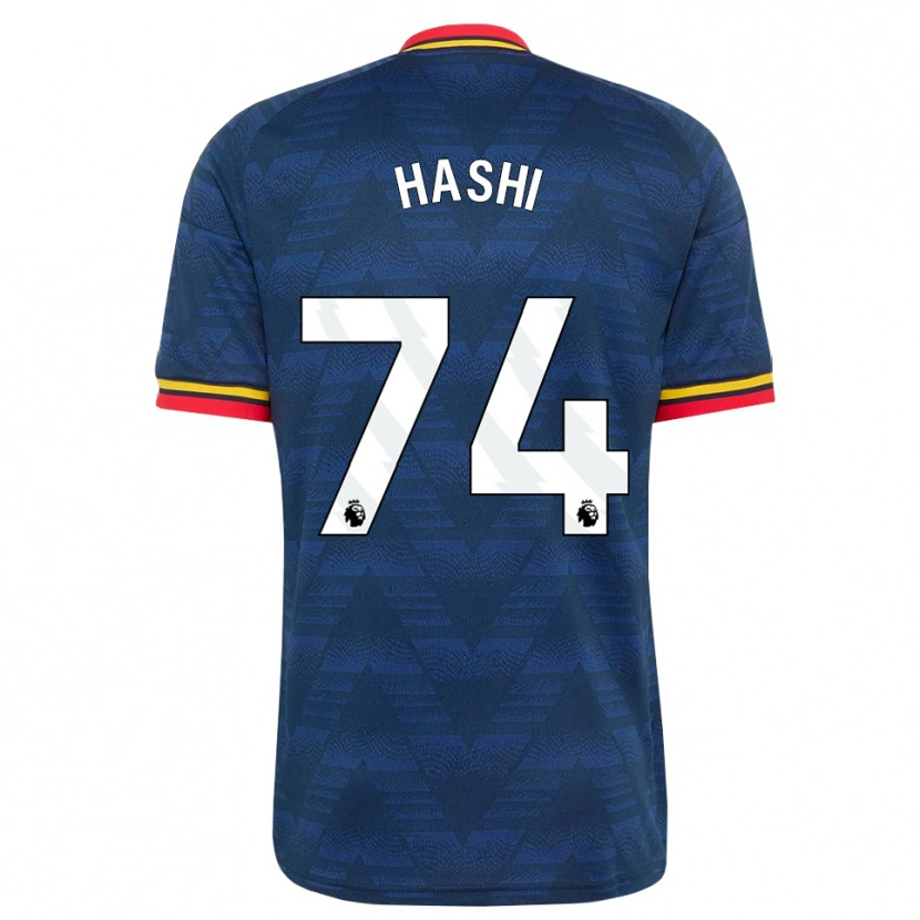 Danxen Dames Maalik Hashi #74 Middernachtblauw Geel Rood Uitshirt Uittenue 2026/27 T-Shirt