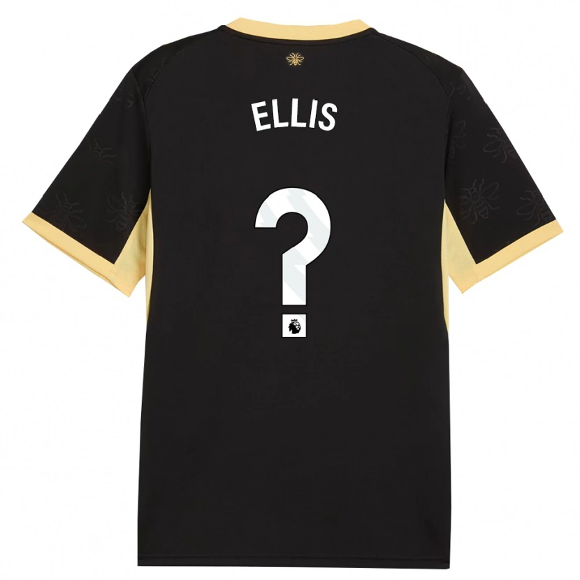 Danxen Dames Mason Ellis #0 Zwart Geel Uitshirt Uittenue 2026/27 T-Shirt
