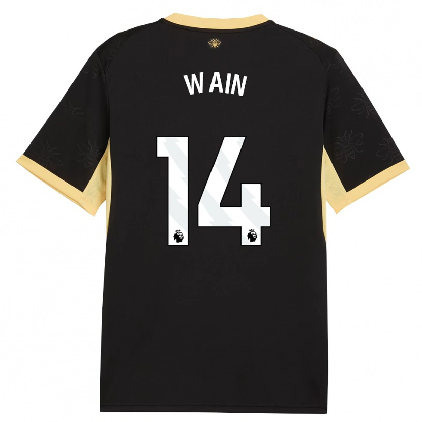 Danxen Dames Jake Wain #14 Zwart Geel Uitshirt Uittenue 2026/27 T-Shirt