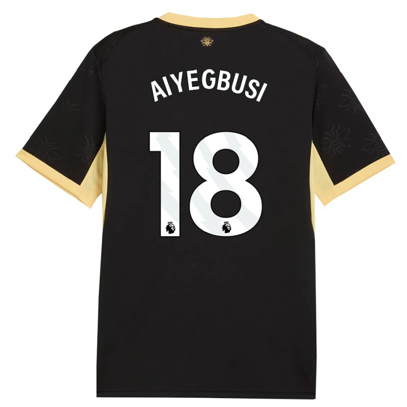 Danxen Dames Tirenioluwa Aiyegbusi #18 Zwart Geel Uitshirt Uittenue 2026/27 T-Shirt