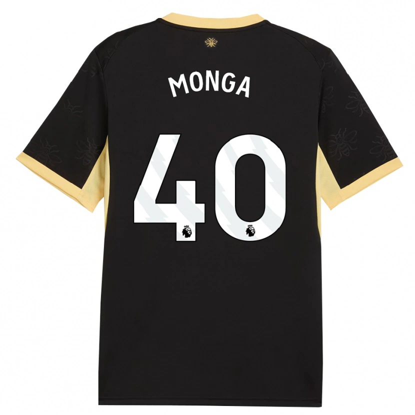 Danxen Dames Jeremy Monga #40 Zwart Geel Uitshirt Uittenue 2026/27 T-Shirt