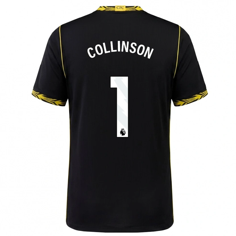 Danxen Dames Isaac Collinson #1 Zwart Geel Uitshirt Uittenue 2026/27 T-Shirt