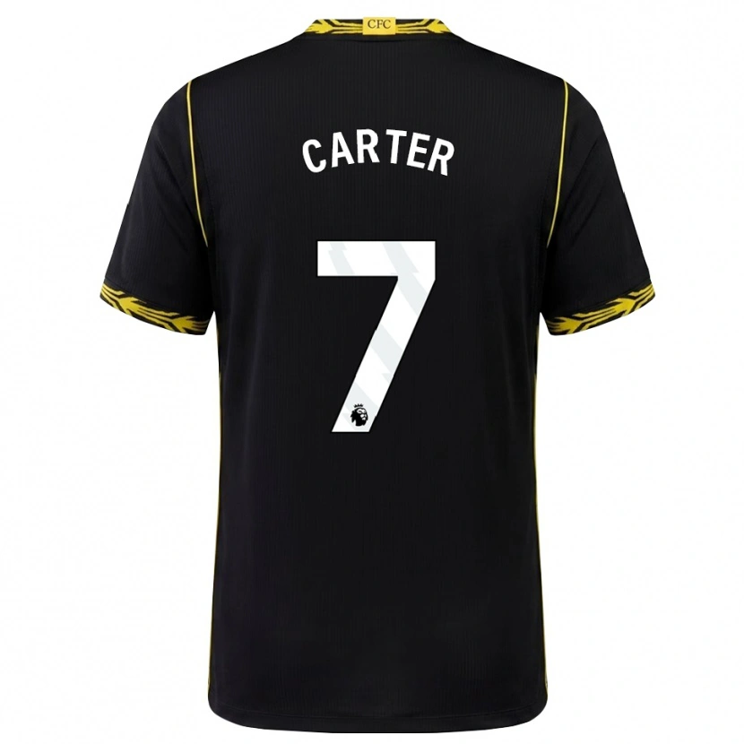 Danxen Dames Jessica Carter #7 Zwart Geel Uitshirt Uittenue 2026/27 T-Shirt