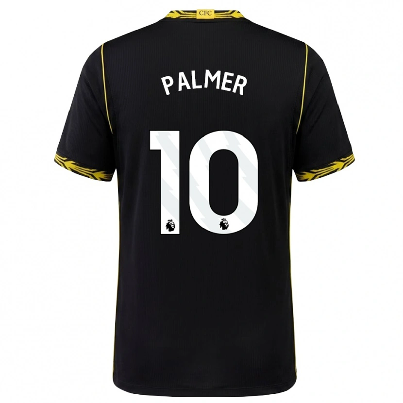 Danxen Dames Cole Palmer #10 Zwart Geel Uitshirt Uittenue 2026/27 T-Shirt