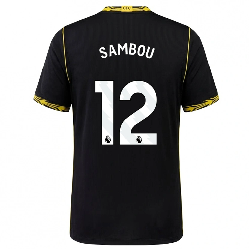 Danxen Dames Gabriel Sambou #12 Zwart Geel Uitshirt Uittenue 2026/27 T-Shirt