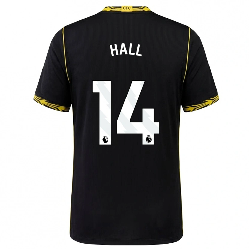 Danxen Dames Jacob Hall #14 Zwart Geel Uitshirt Uittenue 2026/27 T-Shirt