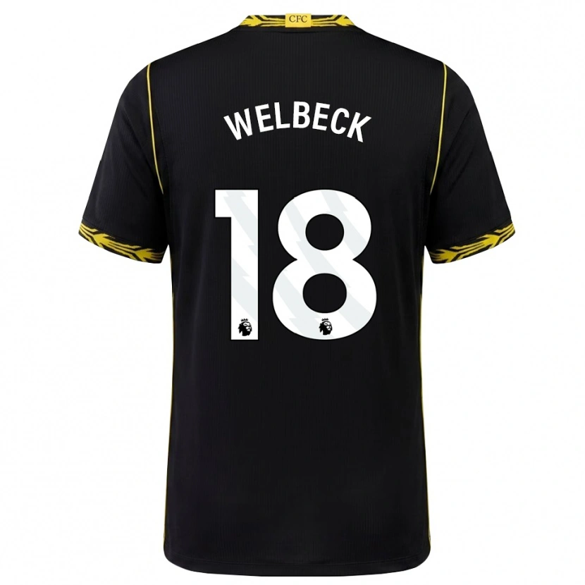 Danxen Dames Danny Welbeck #18 Zwart Geel Uitshirt Uittenue 2026/27 T-Shirt