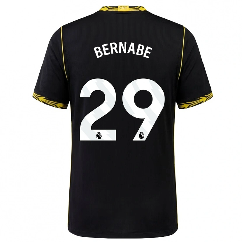 Danxen Dames Alejandra Bernabé #29 Zwart Geel Uitshirt Uittenue 2026/27 T-Shirt