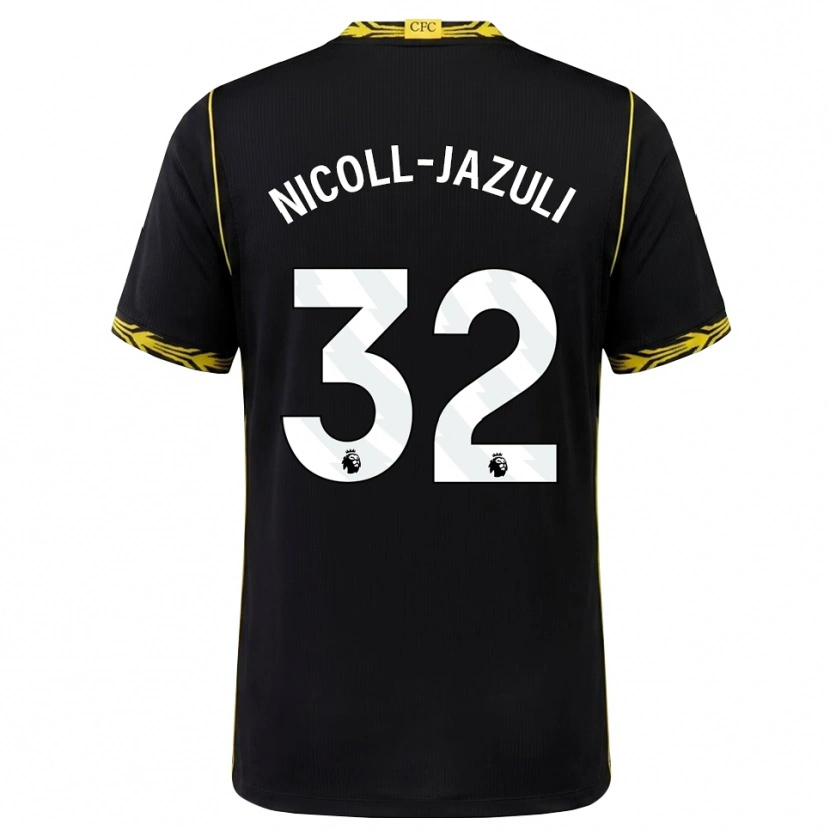 Danxen Dames Mahdi Nicoll-Jazuli #32 Zwart Geel Uitshirt Uittenue 2026/27 T-Shirt