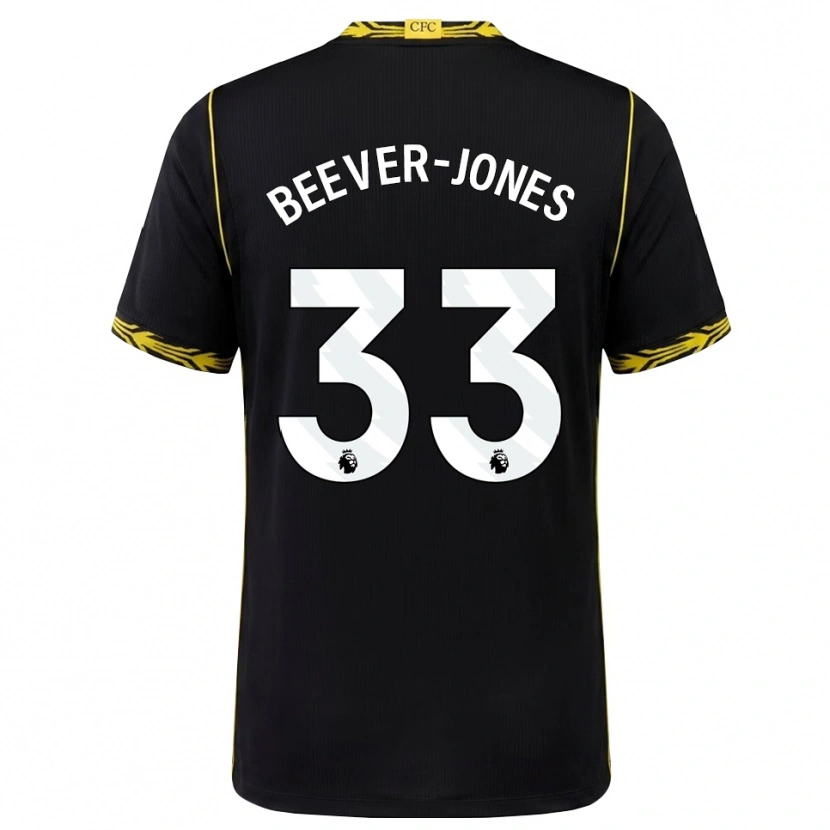 Danxen Dames Aggie Beever-Jones #33 Zwart Geel Uitshirt Uittenue 2026/27 T-Shirt