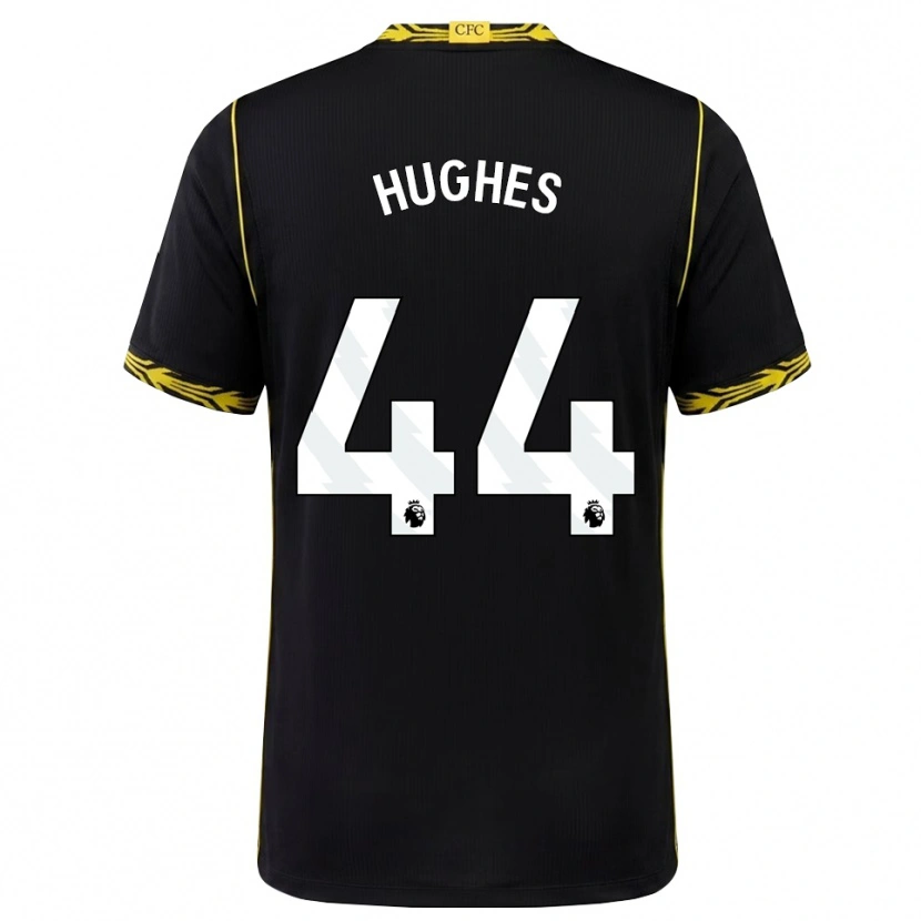 Danxen Dames Brodi Hughes #44 Zwart Geel Uitshirt Uittenue 2026/27 T-Shirt