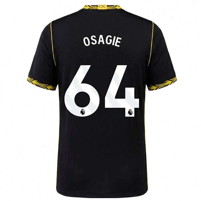Danxen Dames Justin Osagie #64 Zwart Geel Uitshirt Uittenue 2026/27 T-Shirt