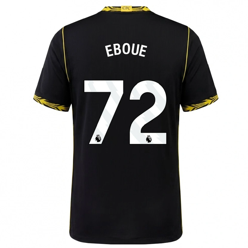 Danxen Dames Mathis Eboué #72 Zwart Geel Uitshirt Uittenue 2026/27 T-Shirt