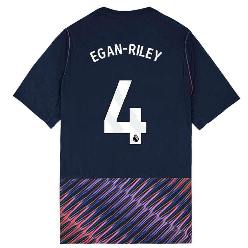 Danxen Dames Roman Egan-Riley #4 Koninklijk Blauw Wit Uitshirt Uittenue 2026/27 T-Shirt