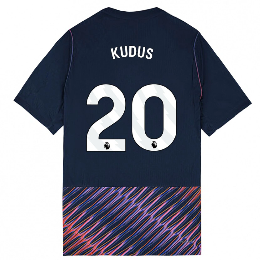 Danxen Dames Mohammed Kudus #20 Koninklijk Blauw Wit Uitshirt Uittenue 2026/27 T-Shirt