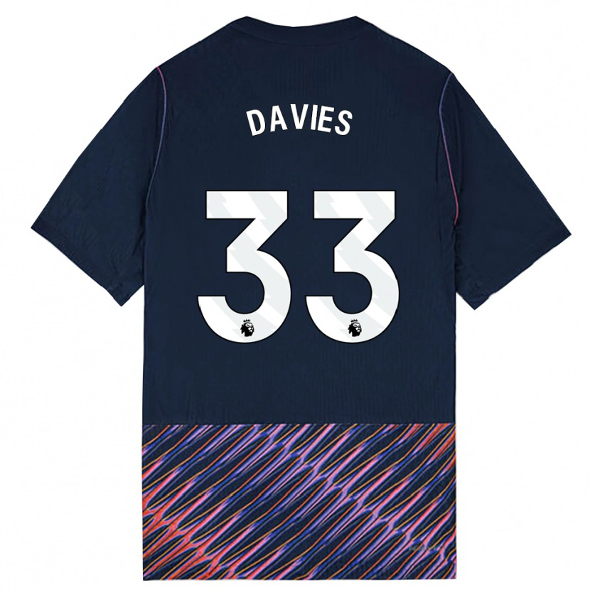 Danxen Dames Ben Davies #33 Koninklijk Blauw Wit Uitshirt Uittenue 2026/27 T-Shirt