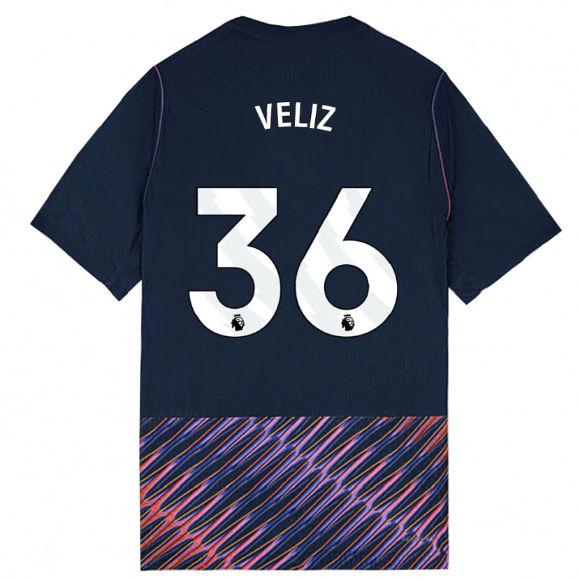 Danxen Dames Alejo Véliz #36 Koninklijk Blauw Wit Uitshirt Uittenue 2026/27 T-Shirt