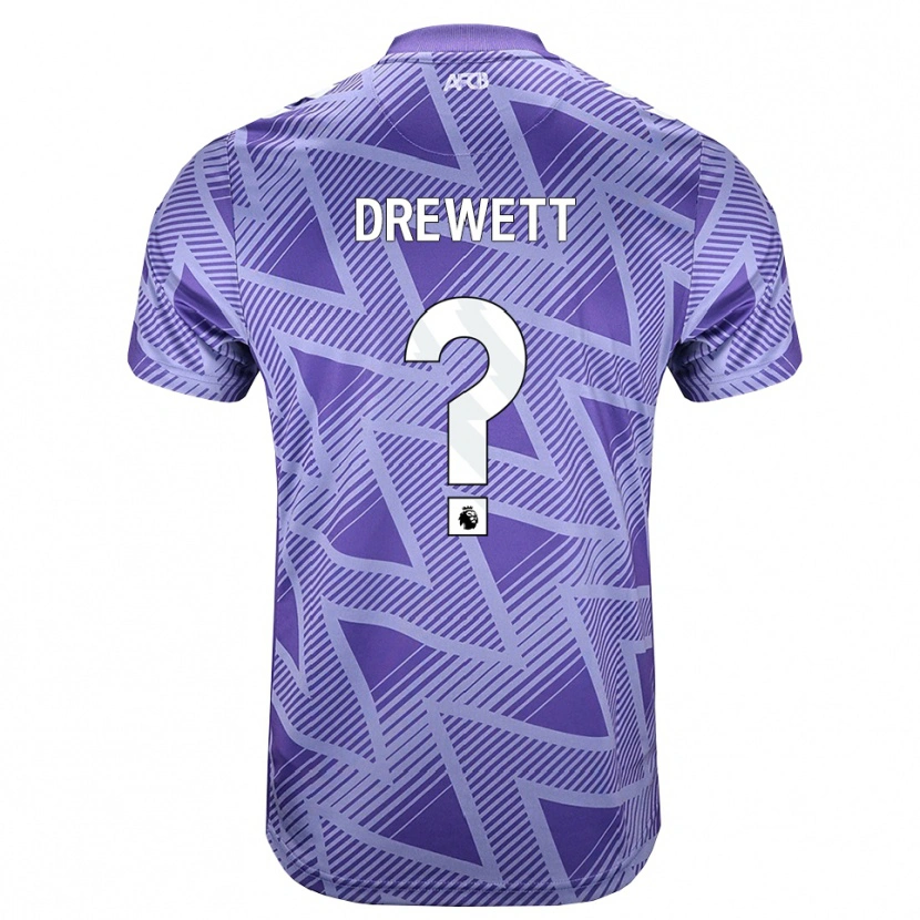 Danxen Dames Jake Drewett #0 Licht Violet Rood Wit Uitshirt Uittenue 2026/27 T-Shirt