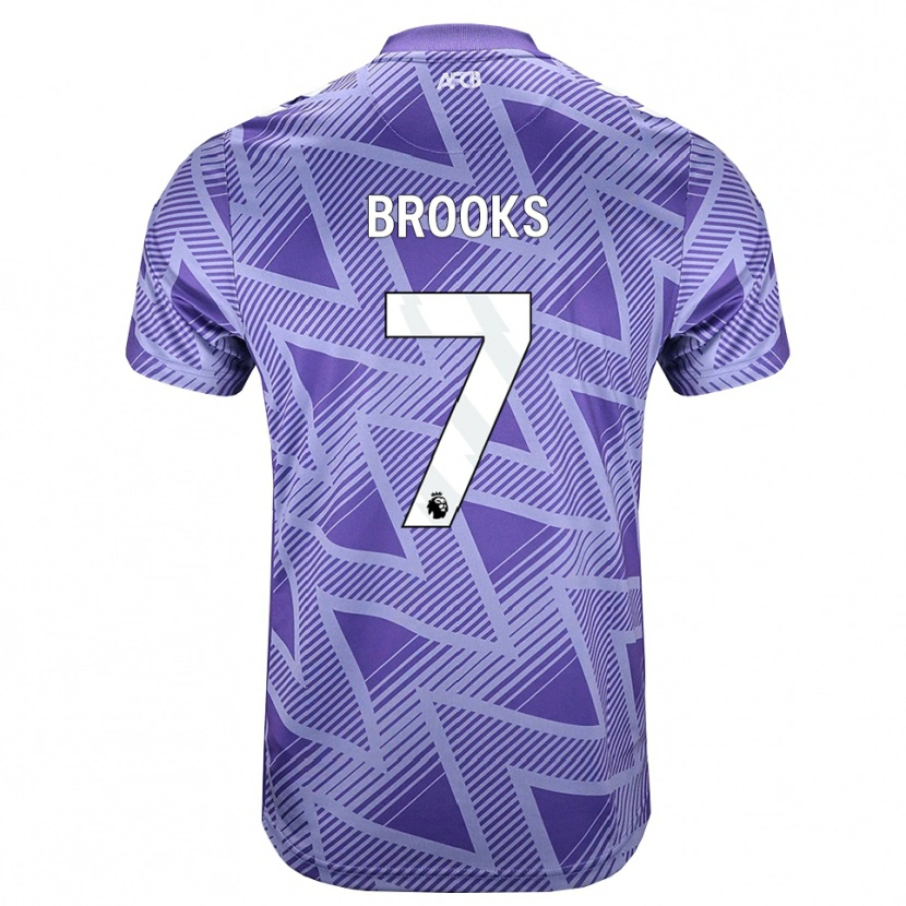 Danxen Dames David Brooks #7 Licht Violet Rood Wit Uitshirt Uittenue 2026/27 T-Shirt