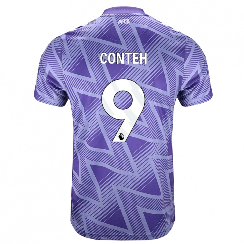 Danxen Dames Jalil Conteh #9 Licht Violet Rood Wit Uitshirt Uittenue 2026/27 T-Shirt