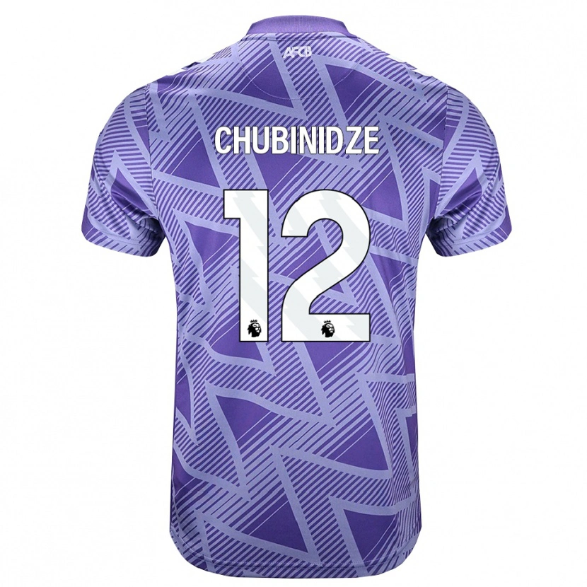Danxen Dames George Chubinidze #12 Licht Violet Rood Wit Uitshirt Uittenue 2026/27 T-Shirt